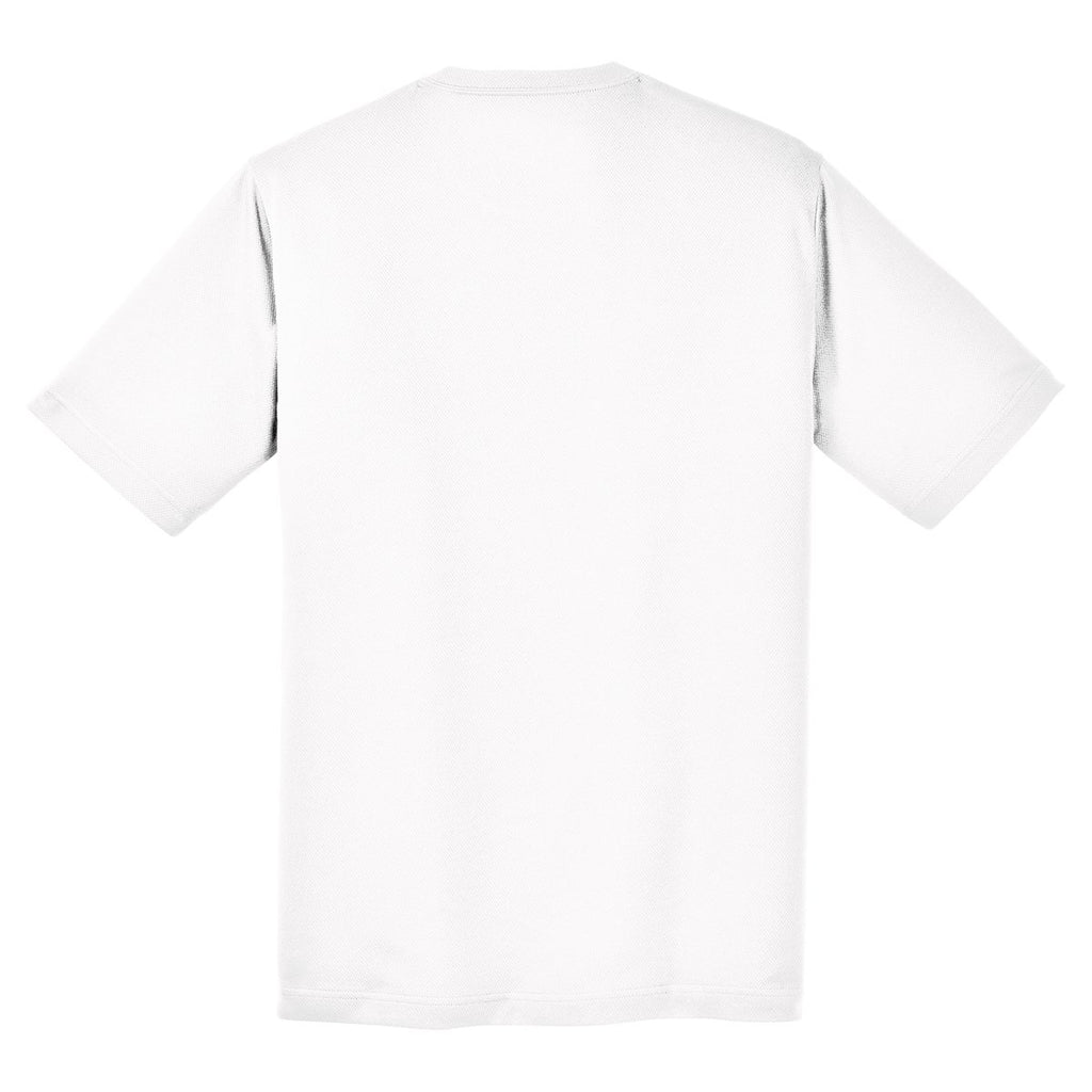 Sport-Tek Men's White PosiCharge RacerMesh Tee