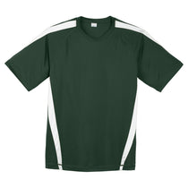 Sport-Tek Men's Forest Green/White Colorblock PosiCharge Competitor Tee