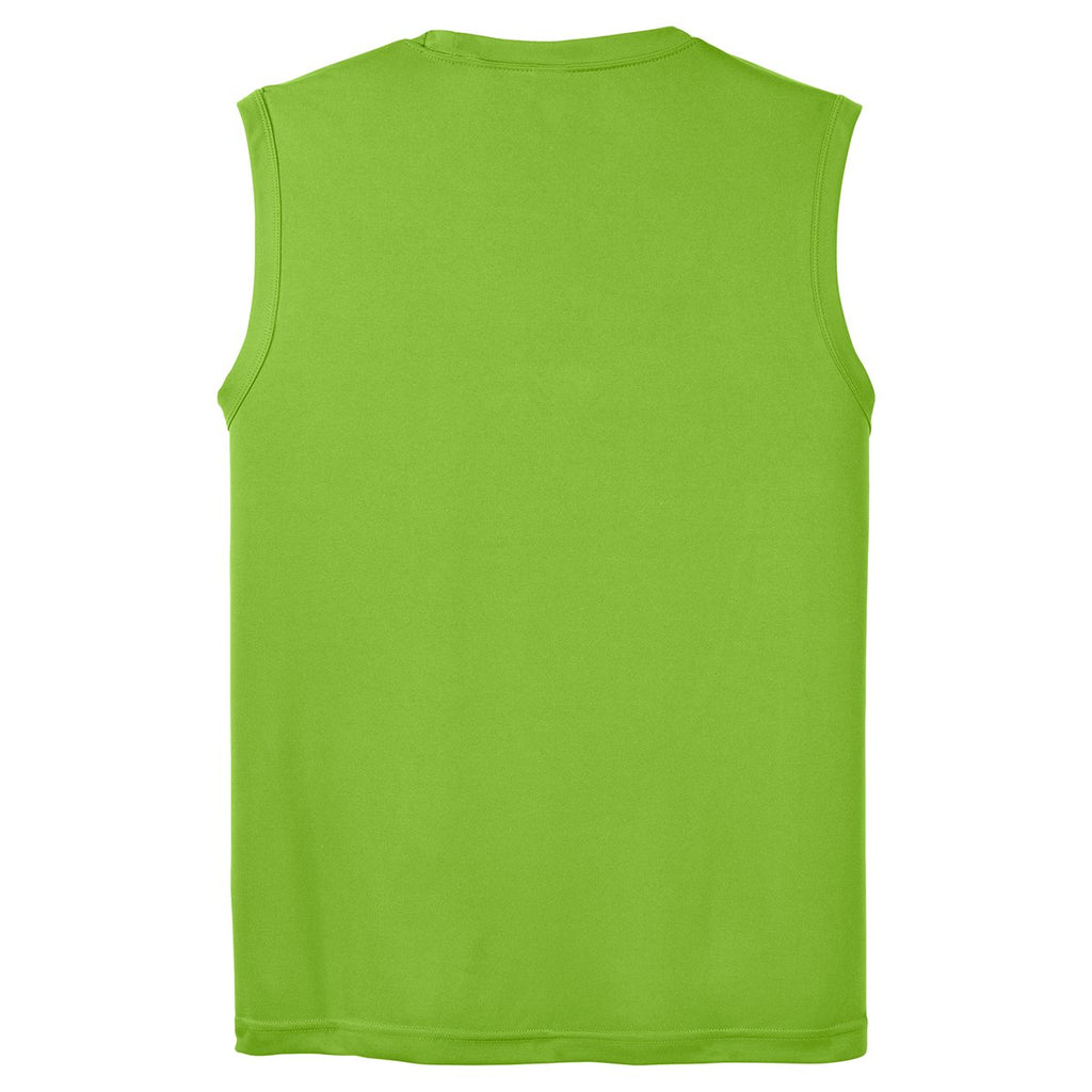 Sport-Tek Men's Lime Shock Sleeveless PosiCharge Competitor Tee