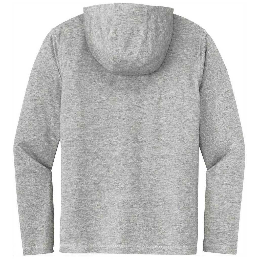 Sport-Tek Men's Light Grey Heather Posicharge Tri-Blend Wicking Long Sleeve Hoodie