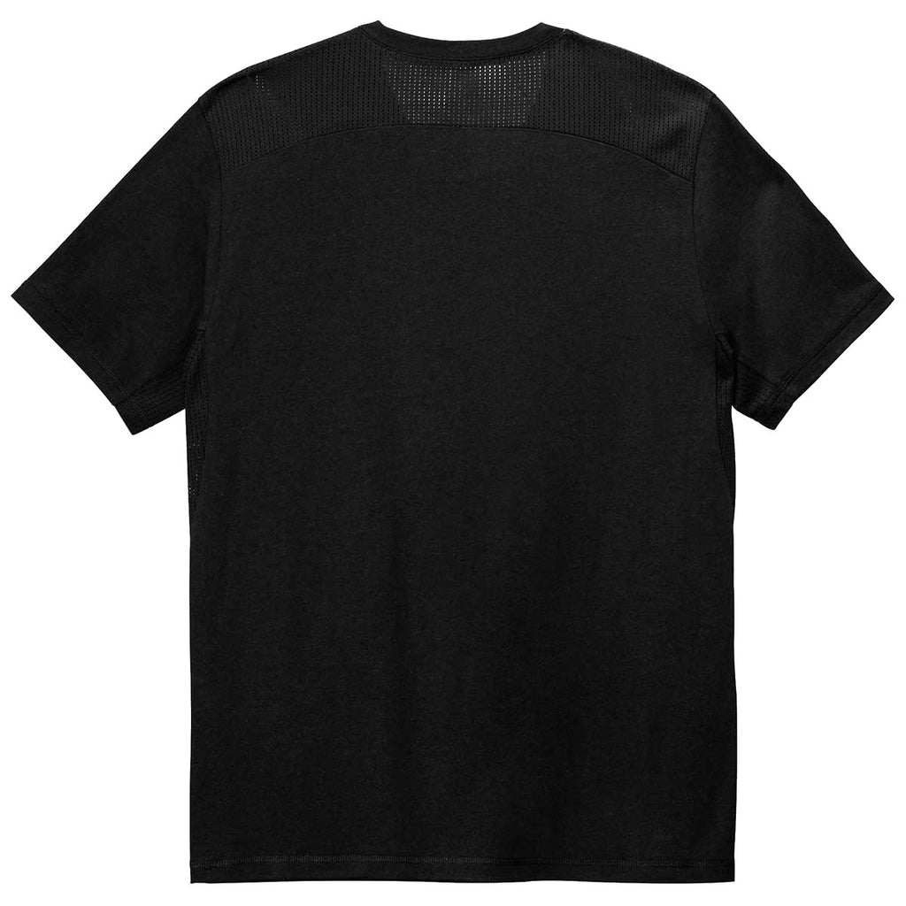 Sport-Tek Men's Black/Black Triad Solid PosiCharge Tri-Blend Wicking Draft Tee