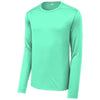 Sport-Tek Men's Bright Seafoam Posi-UV Pro Long Sleeve Tee