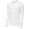 Sport-Tek Men's White Posi-UV Pro Long Sleeve Tee