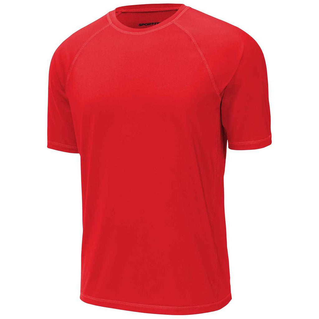 Sport-Tek Men's True Red Short Sleeve Rashguard Tee