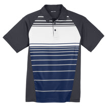 Sport-Tek Men's True Navy Dry Zone Sublimated Stripe Polo