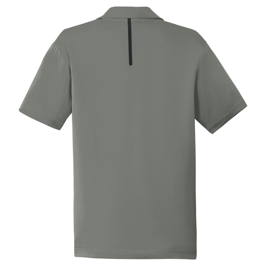 Sport-Tek Men's Dark Smoke Grey/Black Contrast PosiCharge Tough Polo