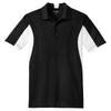 Sport-Tek Men's Black/White Side Blocked Micropique Sport-Wick Polo