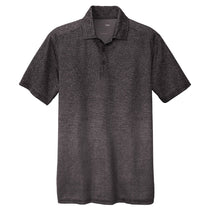 Sport-Tek Men's Iron Grey/Black Ombre Heather Polo