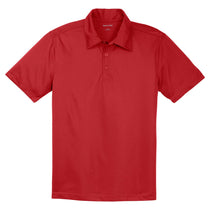 Sport-Tek Men's True Red PosiCharge Active Textured Polo