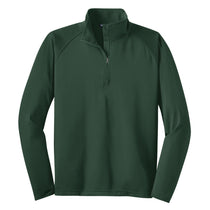 Sport-Tek Men's Forest Green Sport-Wick Stretch 1/2-Zip Pullover