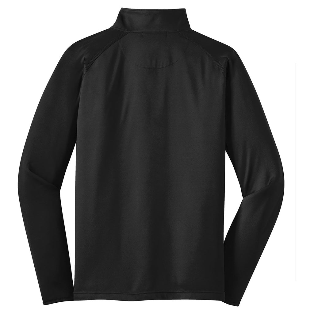 Sport-Tek Men's Black Sport-Wick Stretch 1/2-Zip Pullover