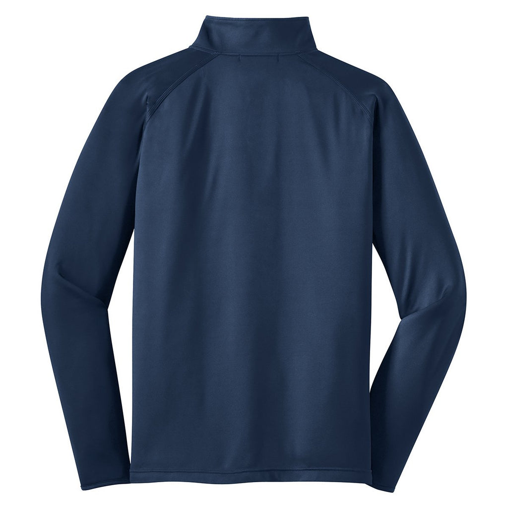 Sport-Tek Men's True Navy Sport-Wick Stretch 1/2-Zip Pullover