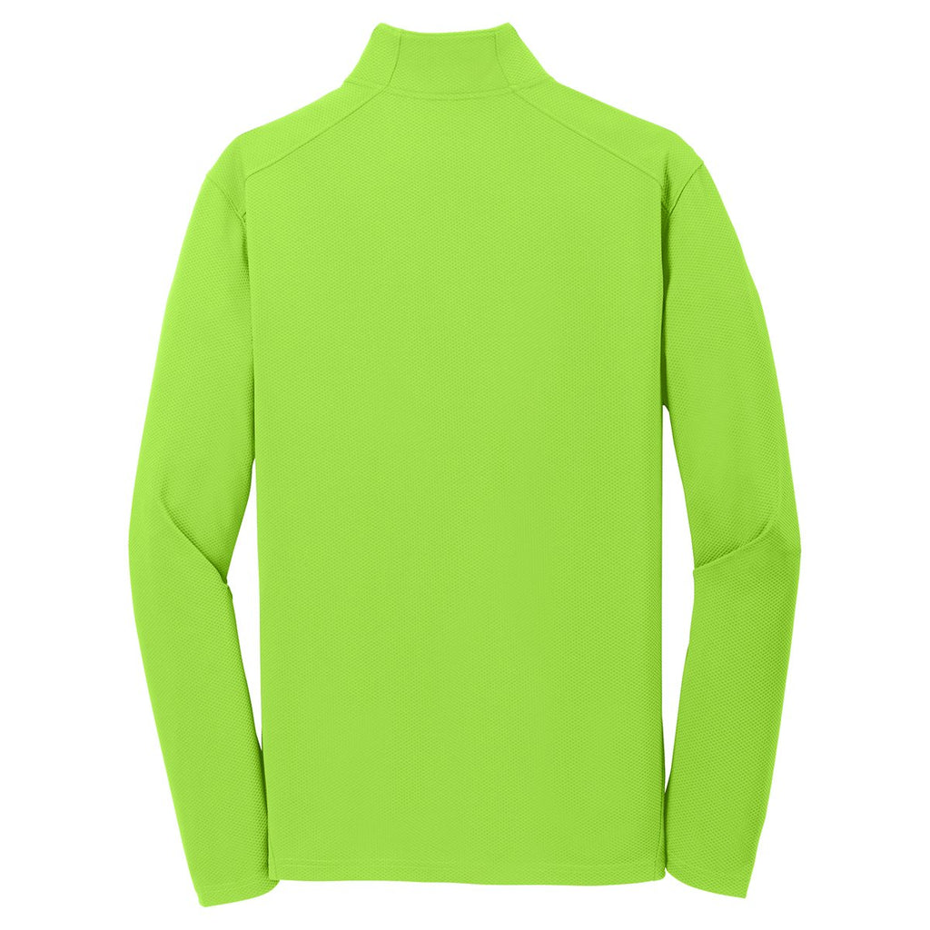 Sport-Tek Men's Lime Shock Textured 1/4-Zip Pullover