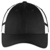 Sport-Tek Black/White Dry Zone Mesh Inset Cap