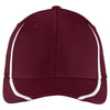 Sport-Tek Maroon/White Flexfit Performance Colorblock Cap