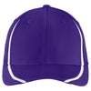 Sport-Tek Purple/White Flexfit Performance Colorblock Cap