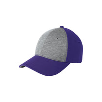 Sport-Tek Vintage Heather/Purple Jersey Front Cap