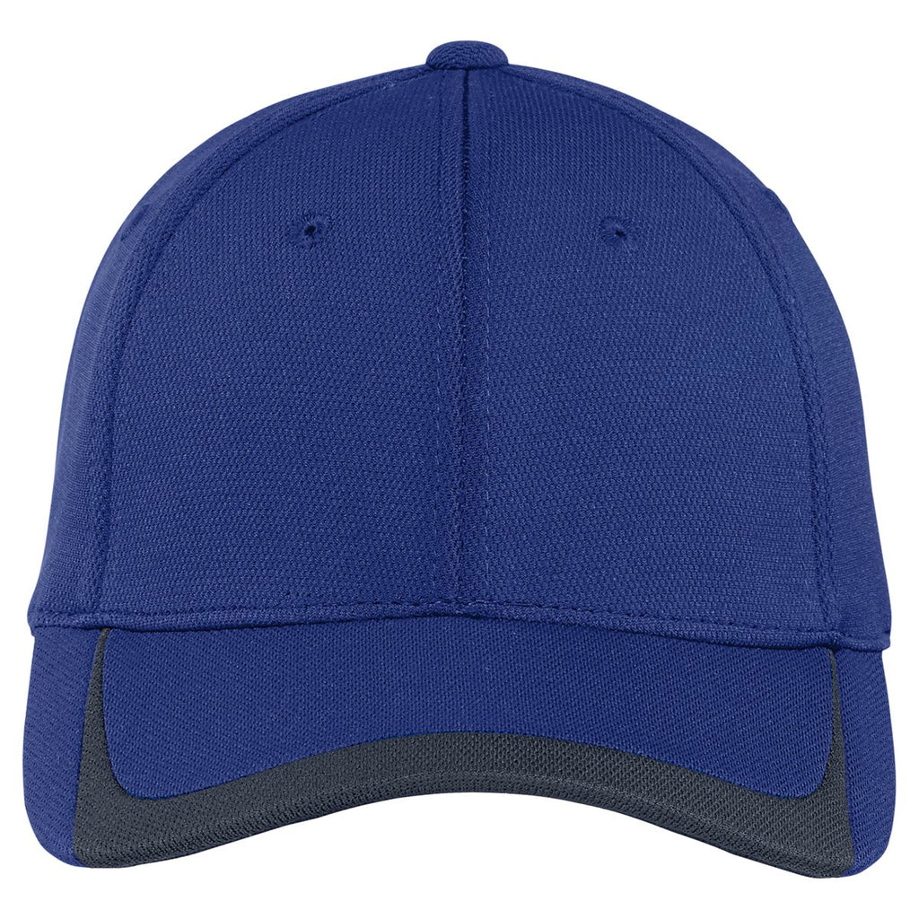 Sport-Tek True Royal/Graphite Pique Colorblock Cap