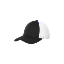 Sport-Tek True Royal/Black/White Piped Mesh Back Cap