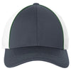 Sport-Tek Forest Green/Graphite/White Piped Mesh Back Cap