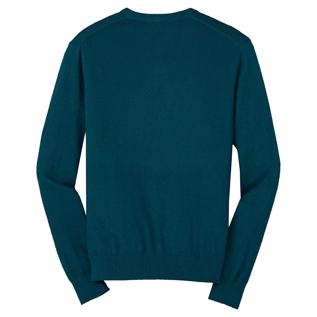 Port Authority Men's Moroccan Blue V-Neck Sweater