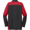 Red Kap Men's Black/Red Long Sleeve Ripstop Crew Shirt