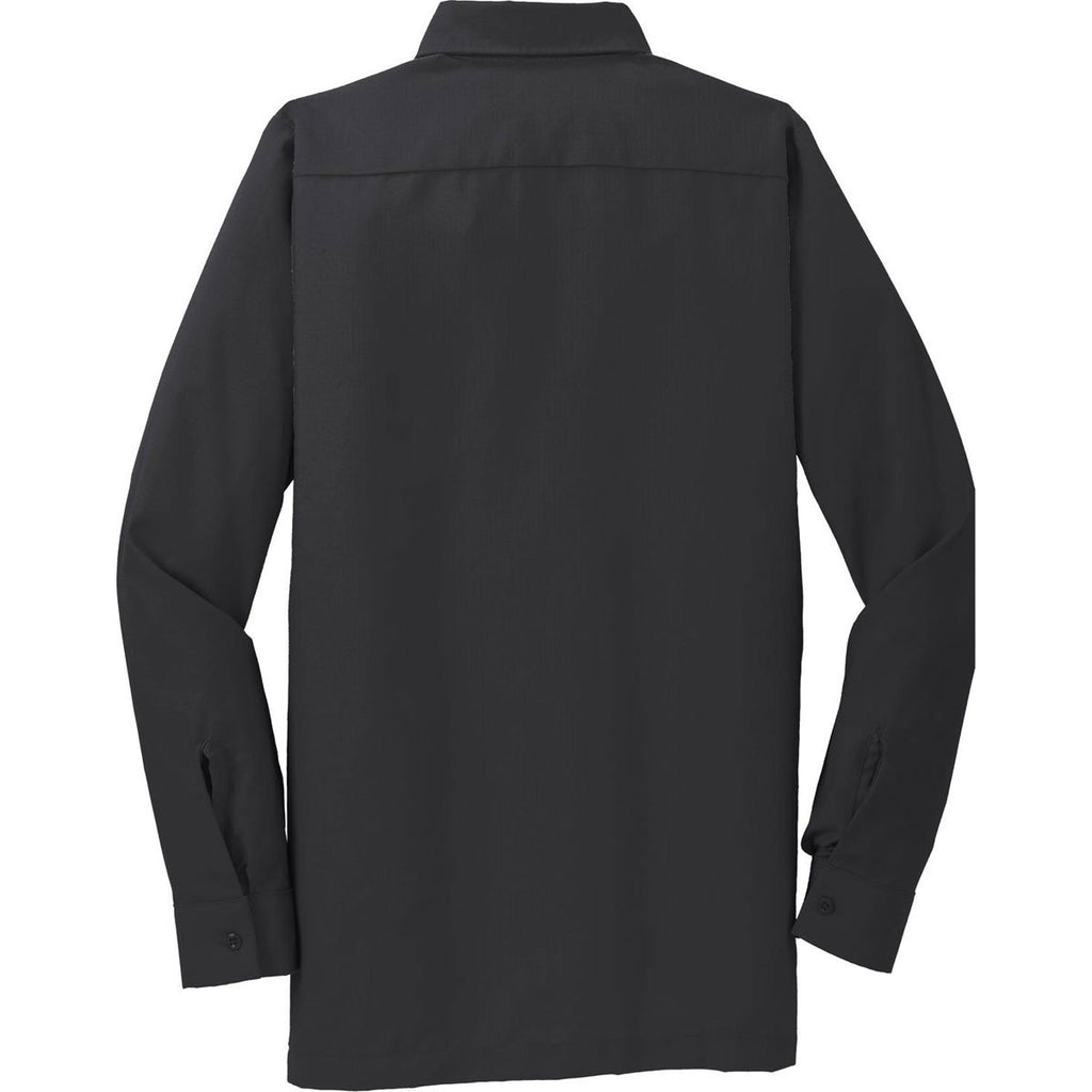 Red Kap Men's Black Long Sleeve Solid Ripstop Shirt