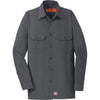 Red Kap Men's Charcoal Long Sleeve Solid Ripstop Shirt