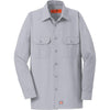 Red Kap Men's Grey Long Sleeve Solid Ripstop Shirt