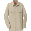 Red Kap Men's Khaki Long Sleeve Solid Ripstop Shirt