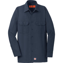 Red Kap Men's Navy Long Sleeve Solid Ripstop Shirt