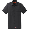 Red Kap Men's Black Short Sleeve Solid Ripstop Shirt