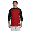 Champion Men's Scarlet/Black Baseball T-Shirt