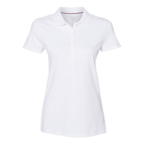 Tommy Hilfiger Women's Bright White Classic Fit Ivy Pique Sport Shirt
