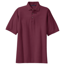 Port Authority Men's Burgundy Tall Pique Knit Polo