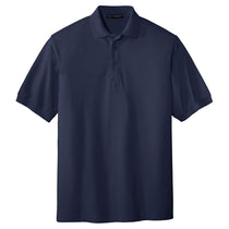Port Authority Men's Navy Tall Silk Touch Polo
