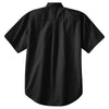 Port Authority Men's Black/Light Stone Tall Short Sleeve Easy Care Shirt