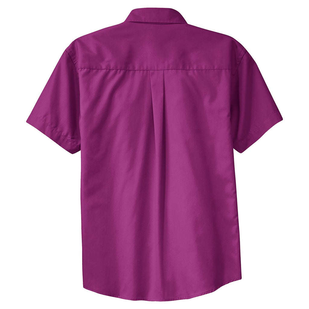 Port Authority Men's Deep Berry Tall Short Sleeve Easy Care Shirt