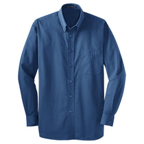 Port Authority Men's Blue Tall Tonal Pattern Easy Care Shirt
