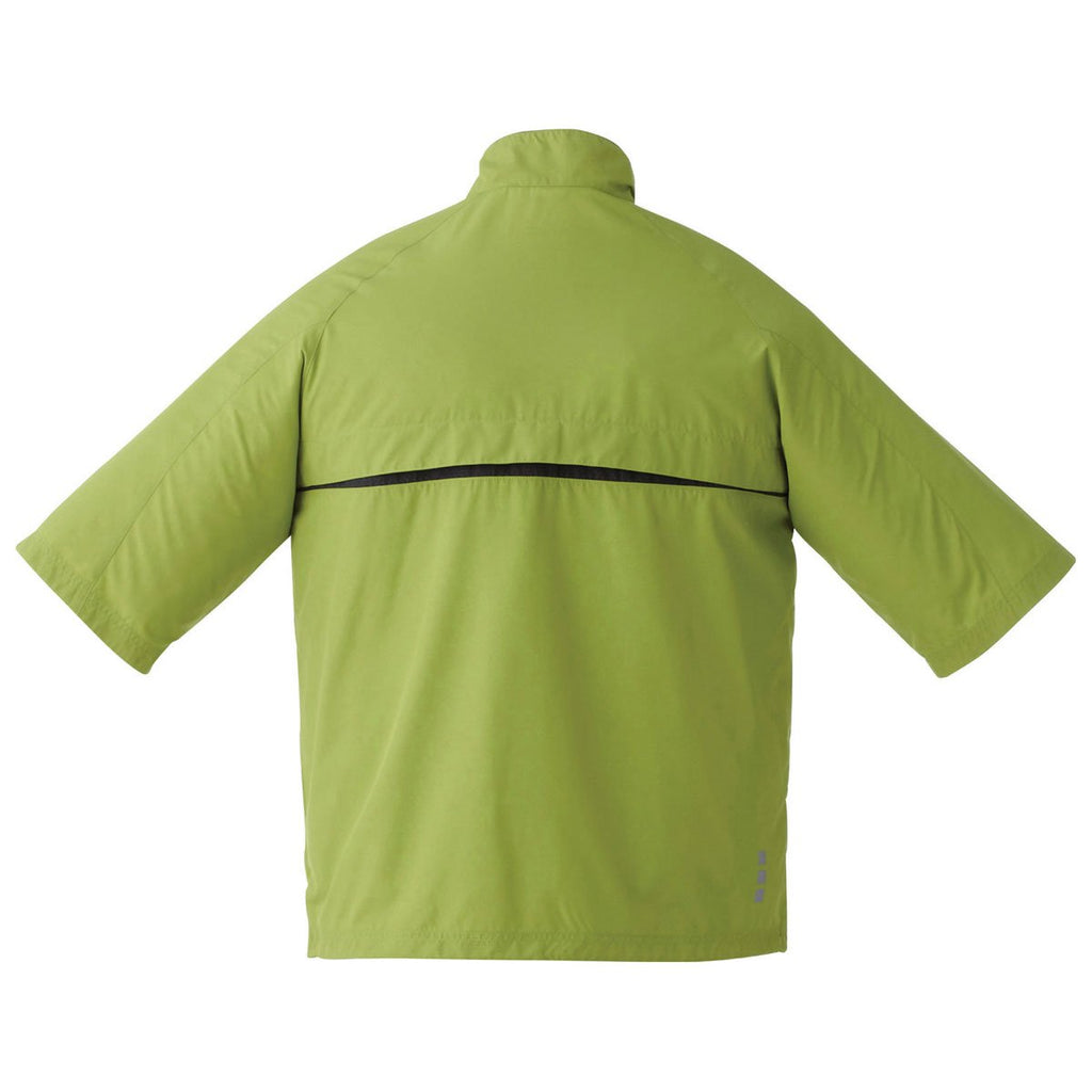 Elevate Men's Dark Citron Green/Grey Storm Powell Short Sleeve Half Zip Windshirt