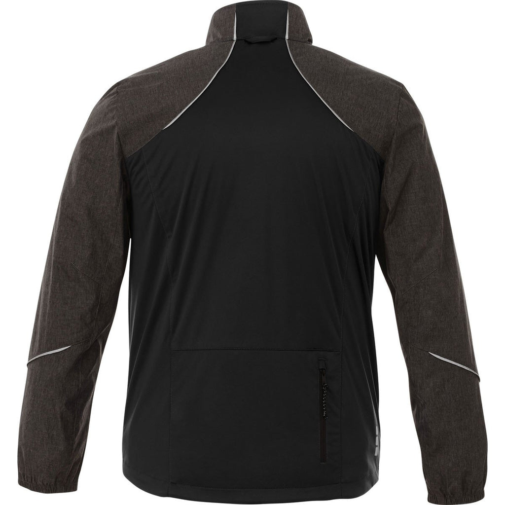 Elevate Men's Black/Smoke Heather Mikumi Hybrid Softshell Jacket