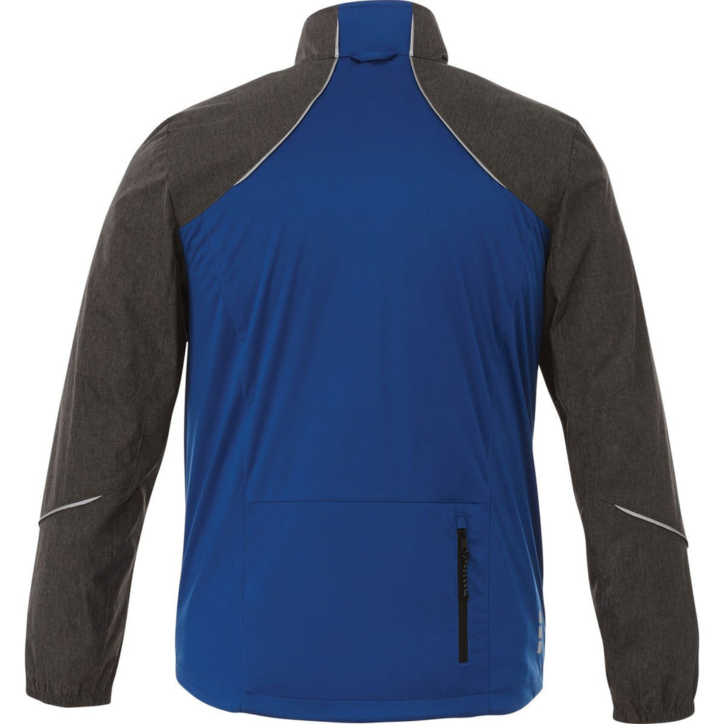Elevate Men's Metro Blue/Black Smoke Heather Mikumi Hybrid Softshell Jacket
