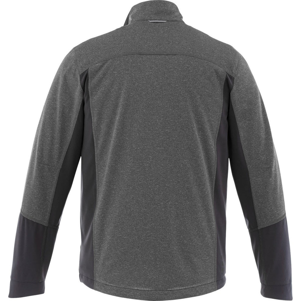 Elevate Men's Heather Dark Charcoal Verdi Hybrid Softshell Jacket