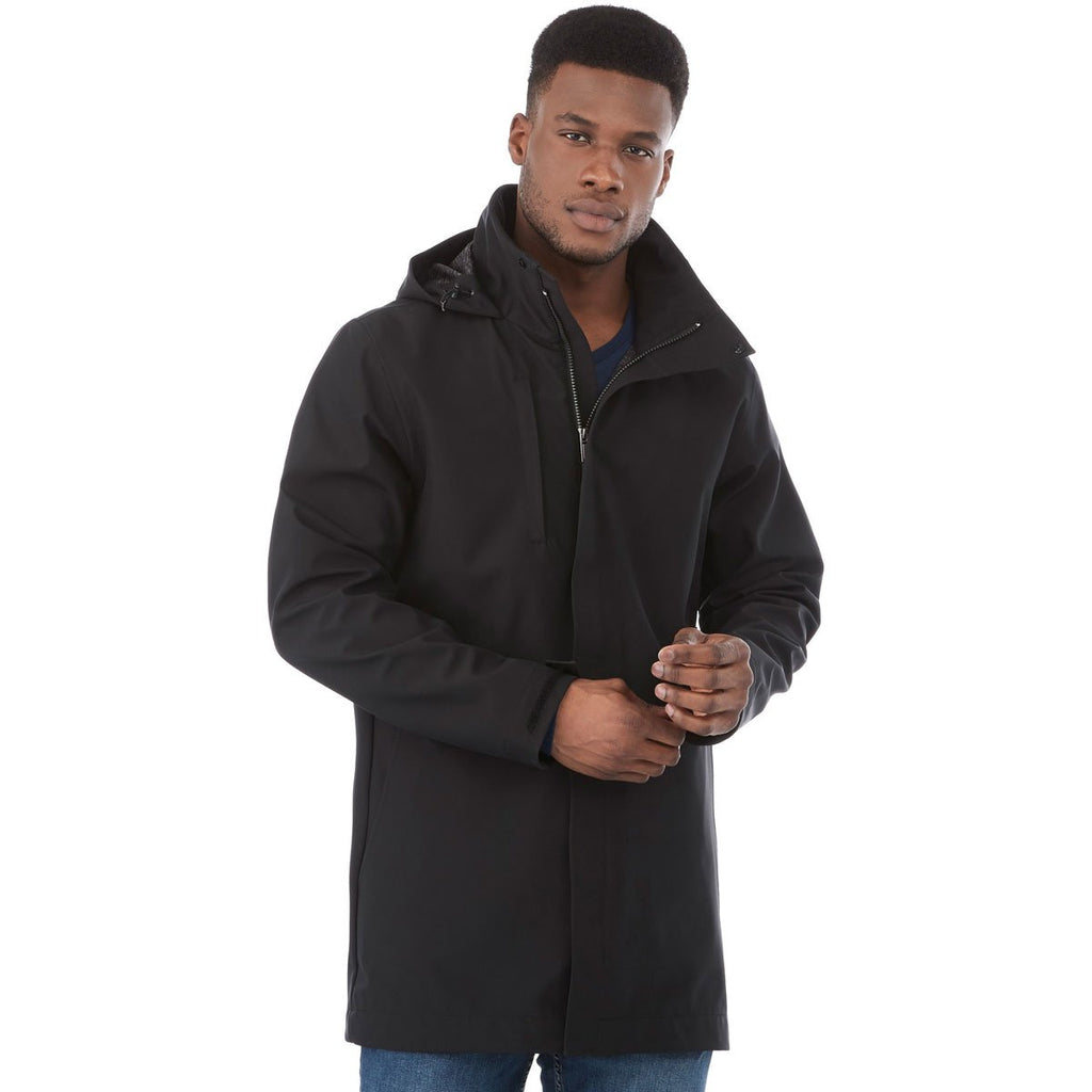 Elevate Men's Black Manhattan Softshell Jacket