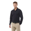 Elevate Men's Navy Brecon Long Sleeve Polo