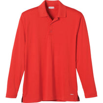 Elevate Men's Red Brecon Long Sleeve Polo