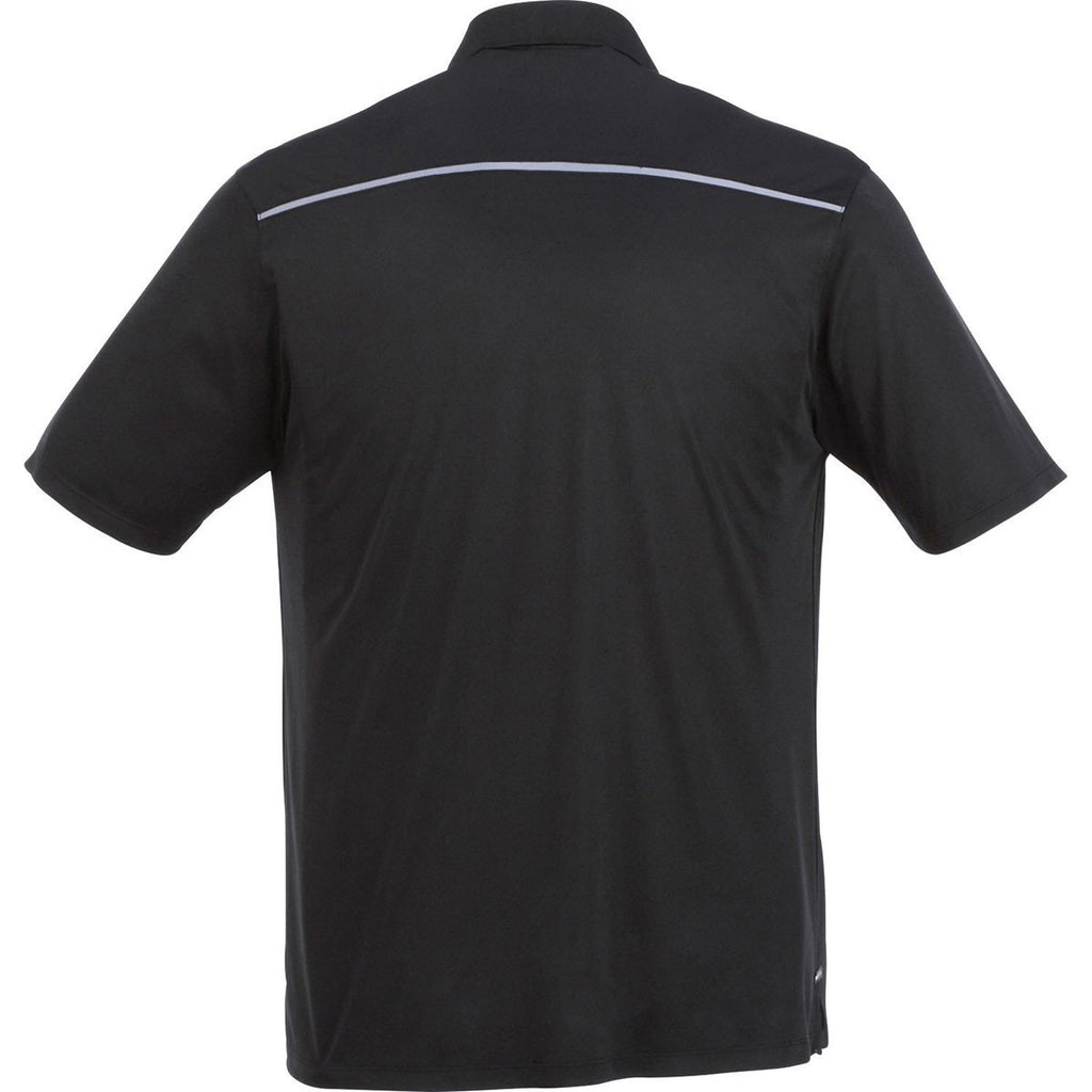 Elevate Men's Black Albula Short Sleeve Polo