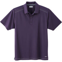 Elevate Men's Dark Plum Dunlay Short Sleeve Polo
