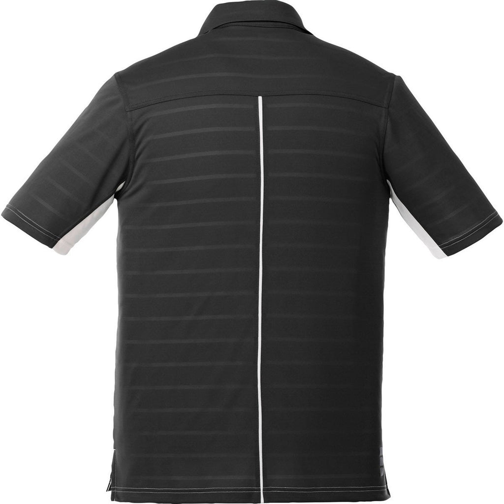 Elevate Men's Black Prescott Short Sleeve Polo
