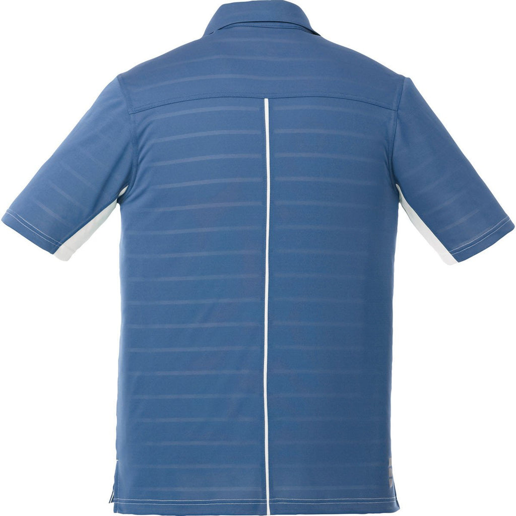 Elevate Men's Denim Blue Prescott Short Sleeve Polo